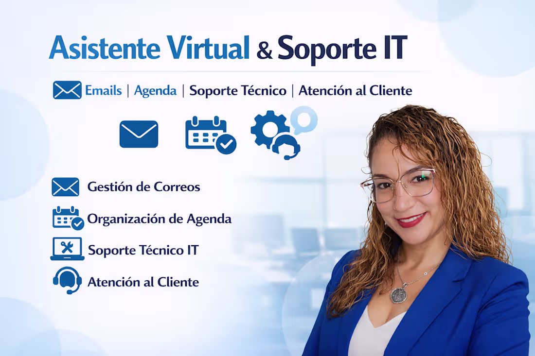 Cover image for Asistente Virtual y Soporte IT | Emails, Agenda y Clientes