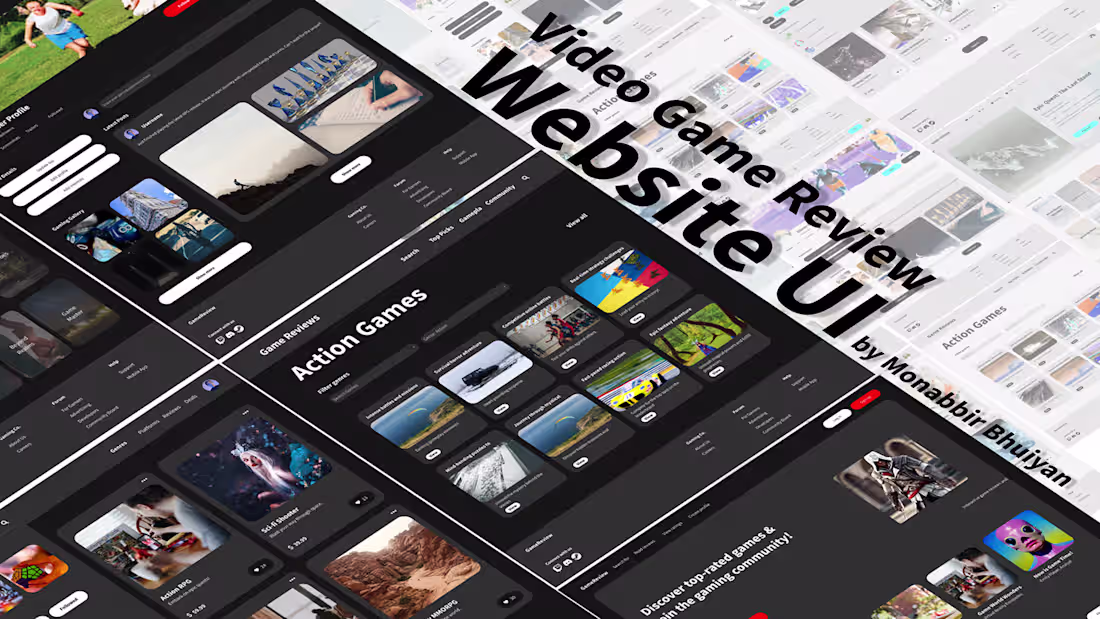 Cover image for Video Game Review Website UI