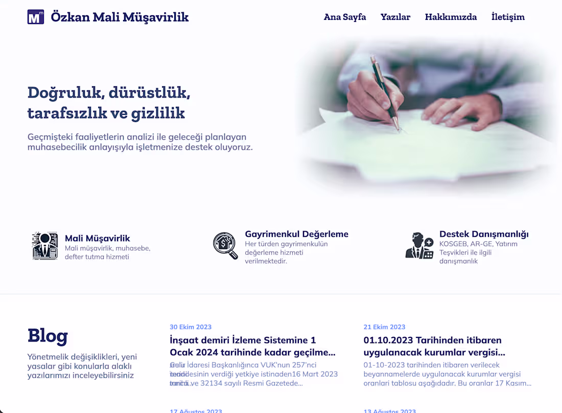 Cover image for Ozkan Accountancy Landing Site