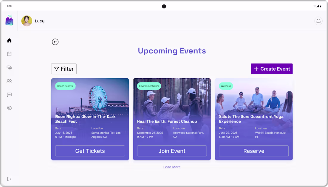 Cover image for Responsive Event-Planning Dashboard