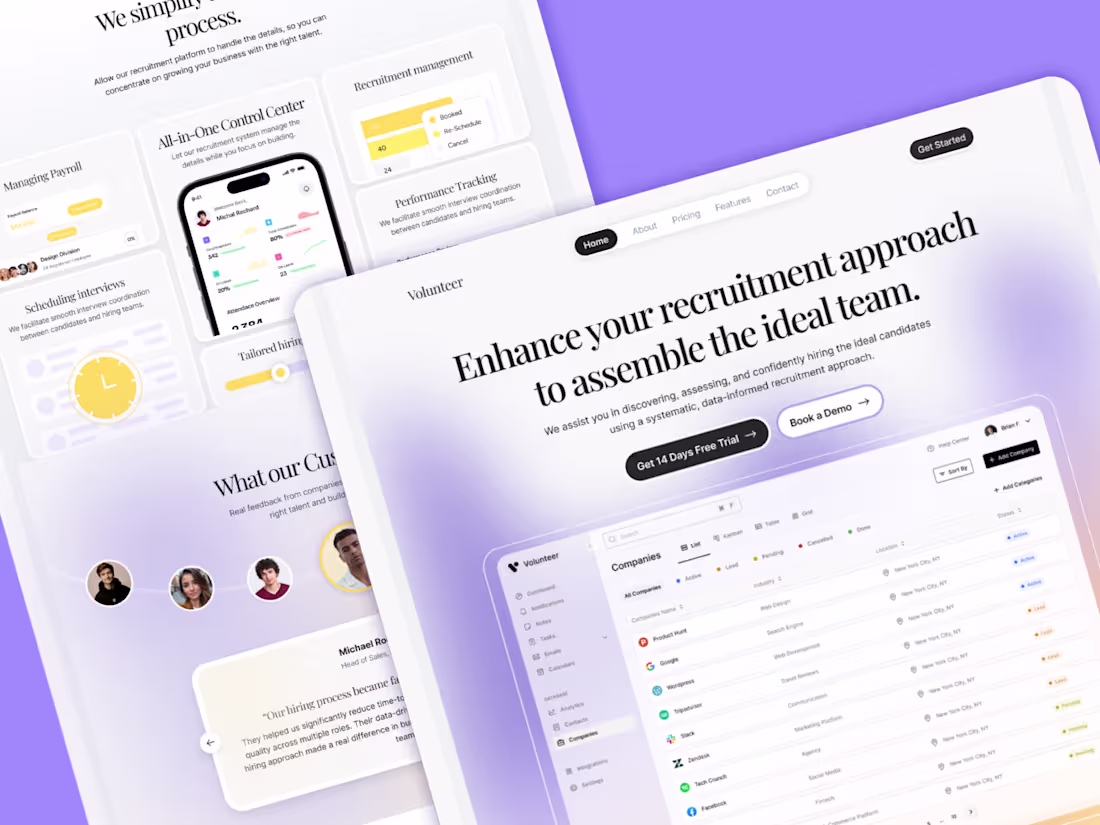 Cover image for Modern SaaS Recruitment Landing Page