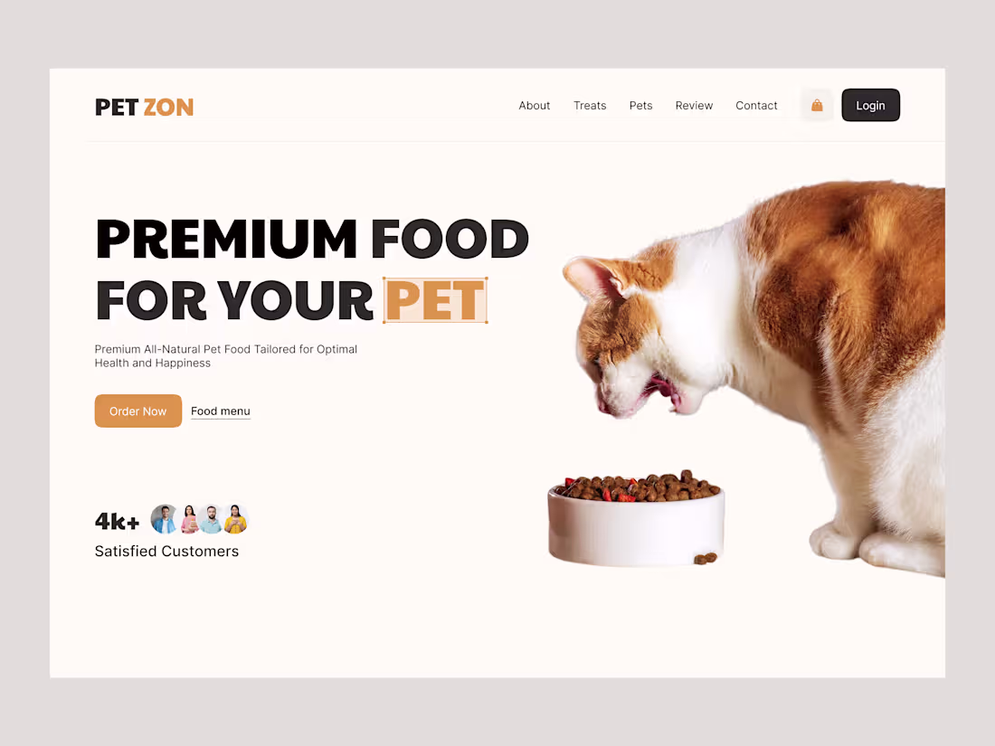 Cover image for Pet Food Website