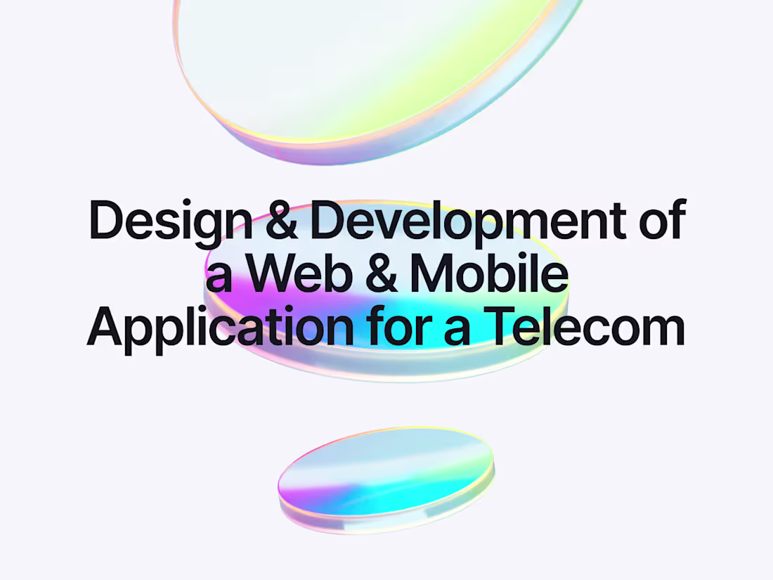 Cover image for Design & Development of a Web & Mobile Application for a Telecom