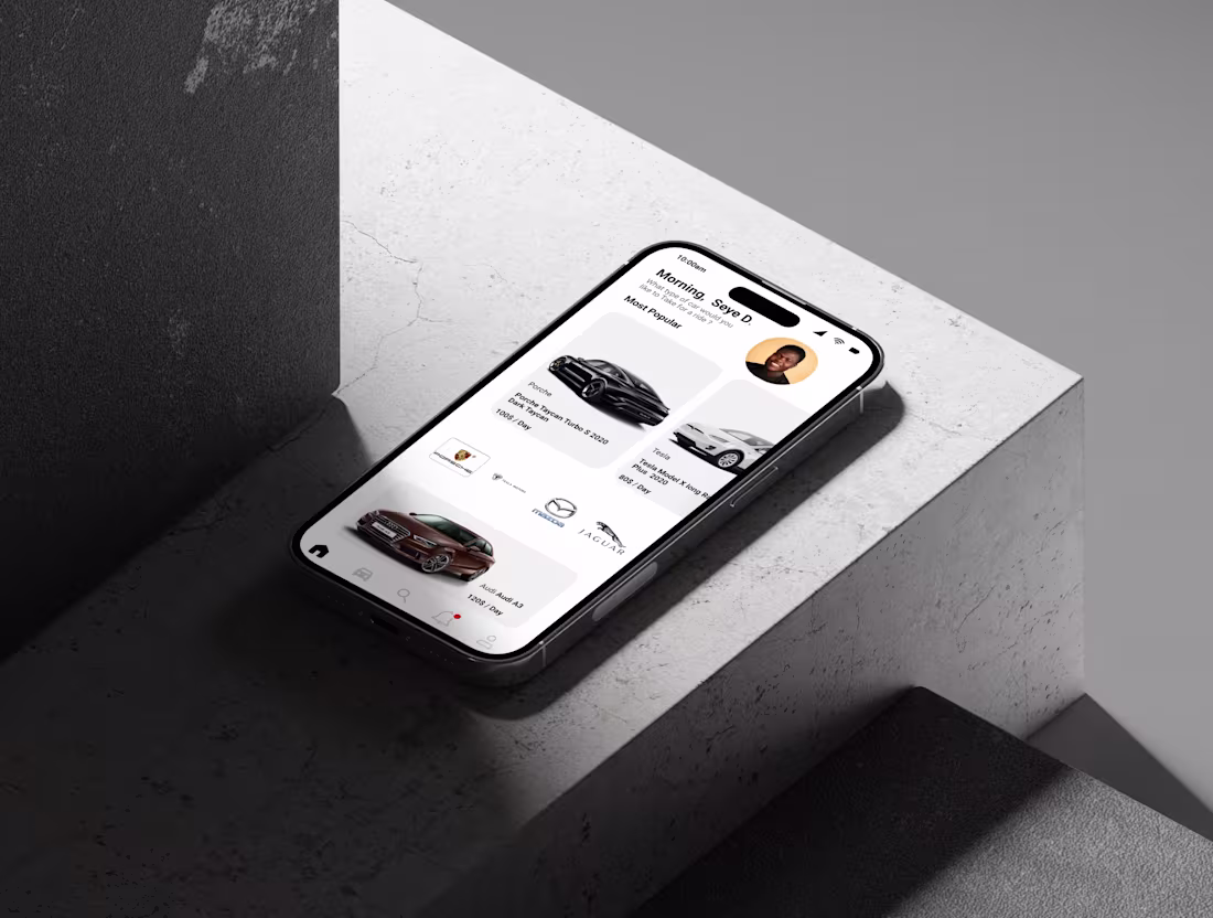 Cover image for Design for a car rentals app