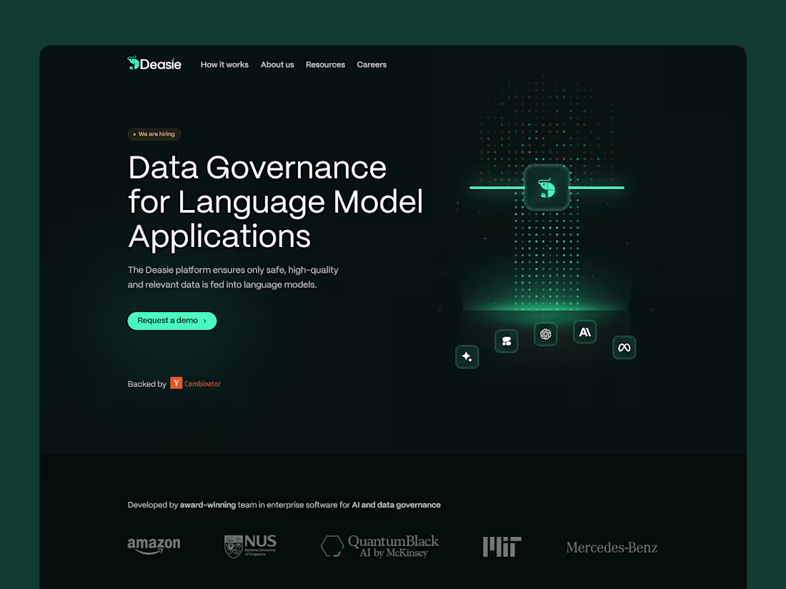 Cover image for Deasie(YC S23) Website 