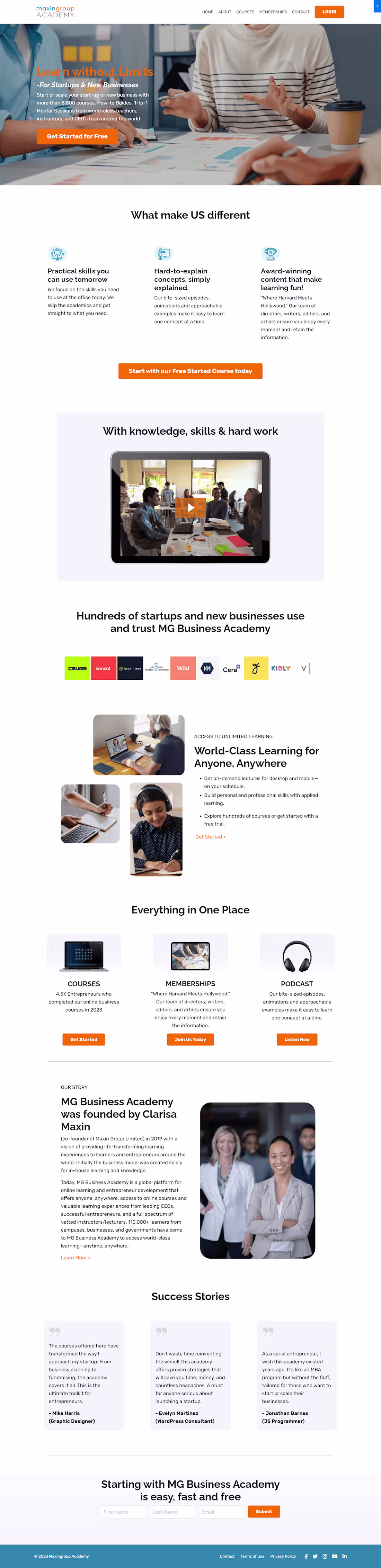 Cover image for Kajabi Website for Course Academy