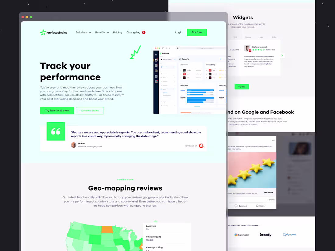 Cover image for Reviewshake (Website Design)
