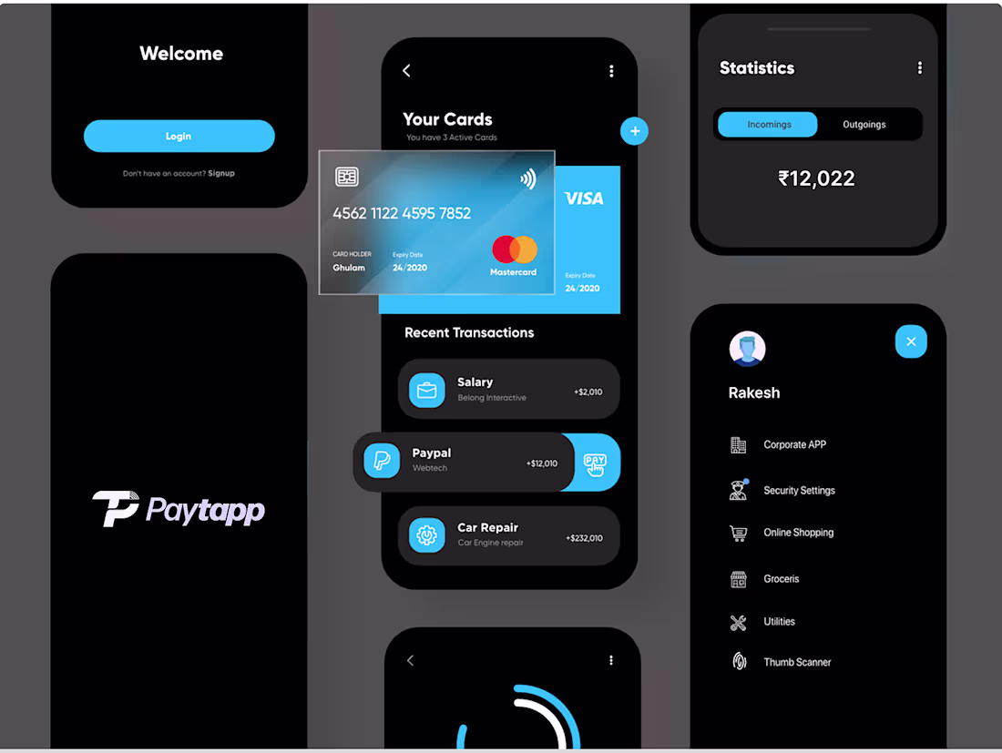 Cover image for PayTapp (Payment Gateway App) on Behance