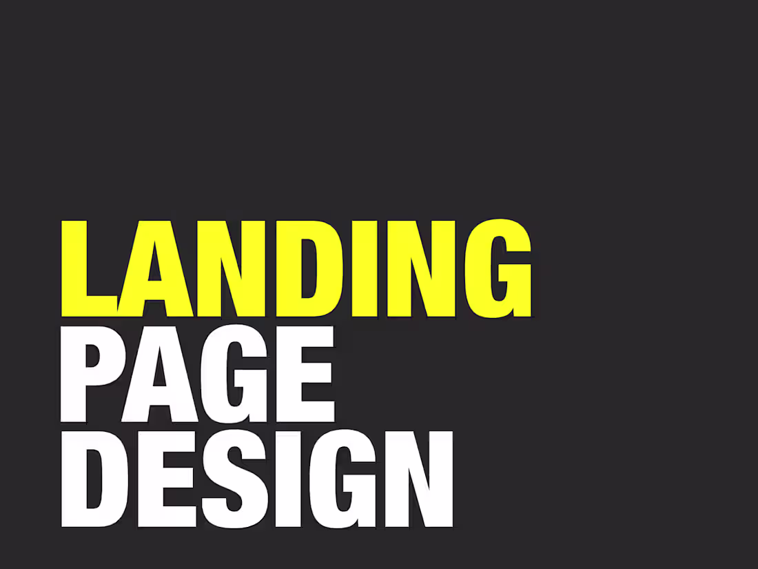 Cover image for Slick and focused Landing Page, designed to convert