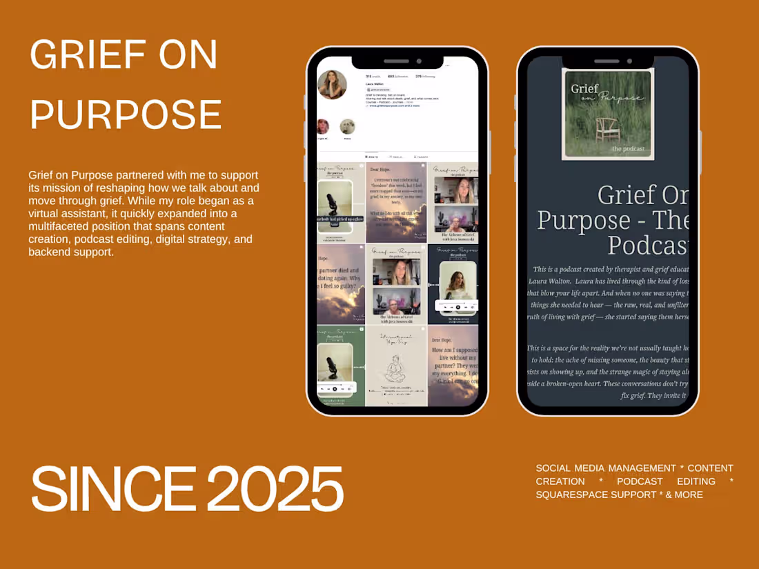 Cover image for Multi-Platform Content & Operations Support for Grief on Purpose