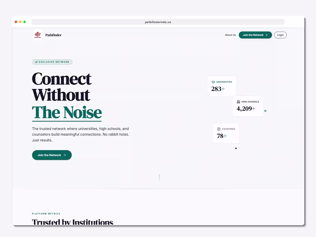 Cover image for Pathfinder Education - Networking Platform