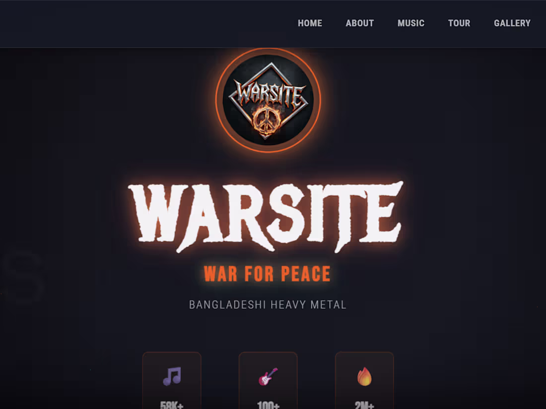 Cover image for Music Band website