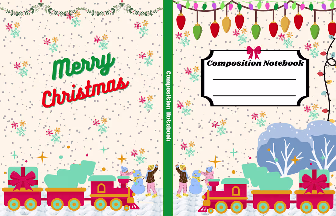 Cover image for Merry Christmas Notebook Cover Design