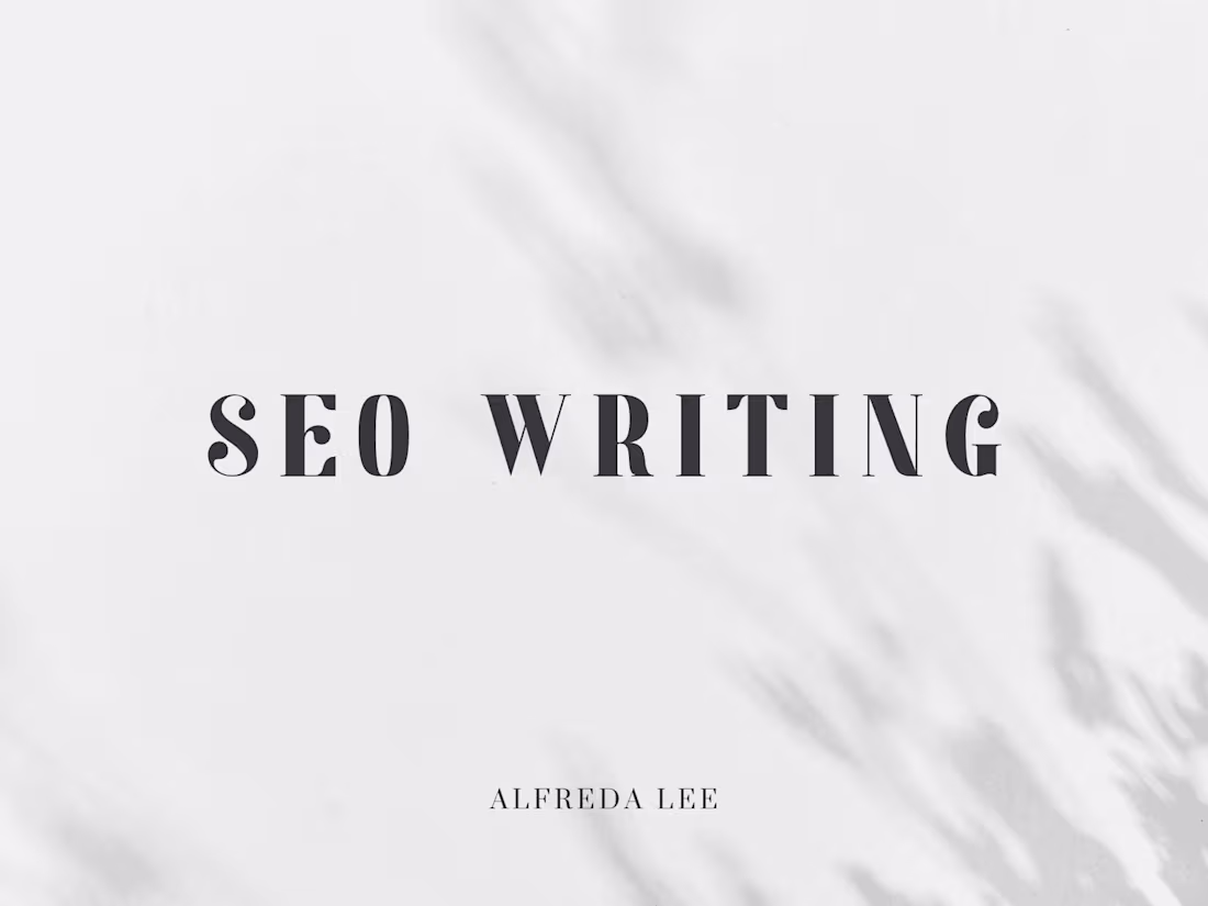 Cover image for SEO Writing