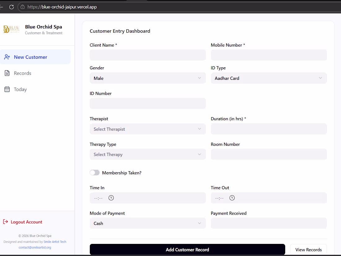 Cover image for Developed a custom management system