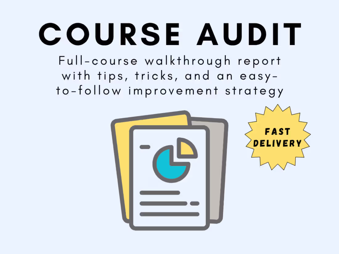 Cover image for 1-Hour Online Course Audit + Strategy Plan