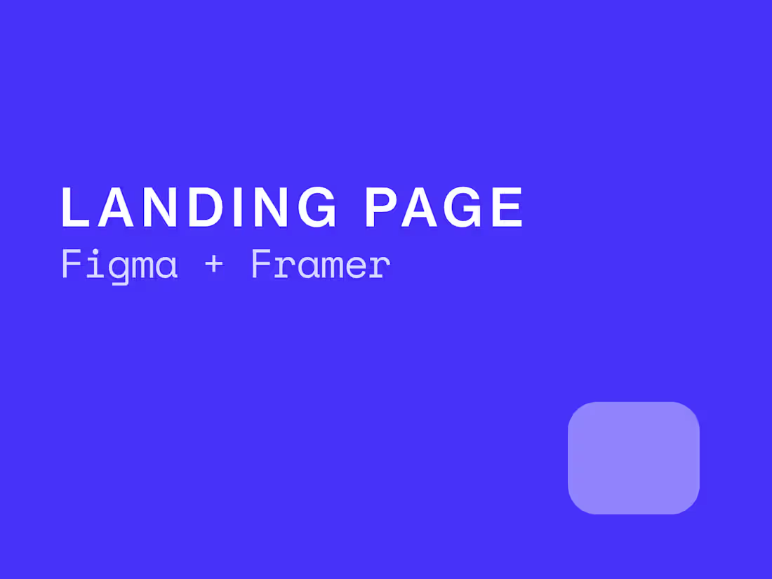 Cover image for Landing Page in Framer