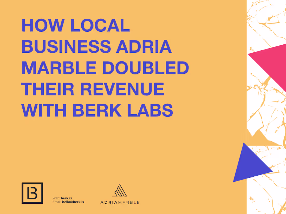 Cover image for Adria Marble's Google Ads Triumph with BERK Labs