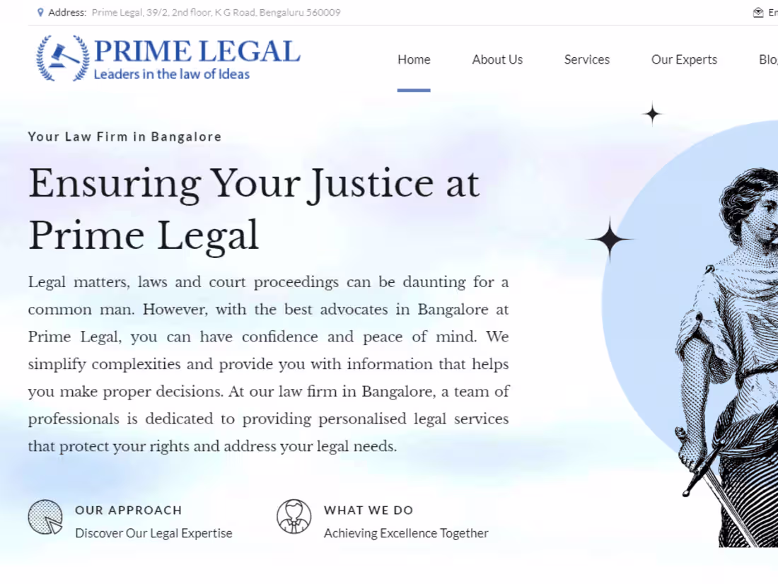 Cover image for Prime Legal: Best Law Firm in Bangalore with Top Lawyers
