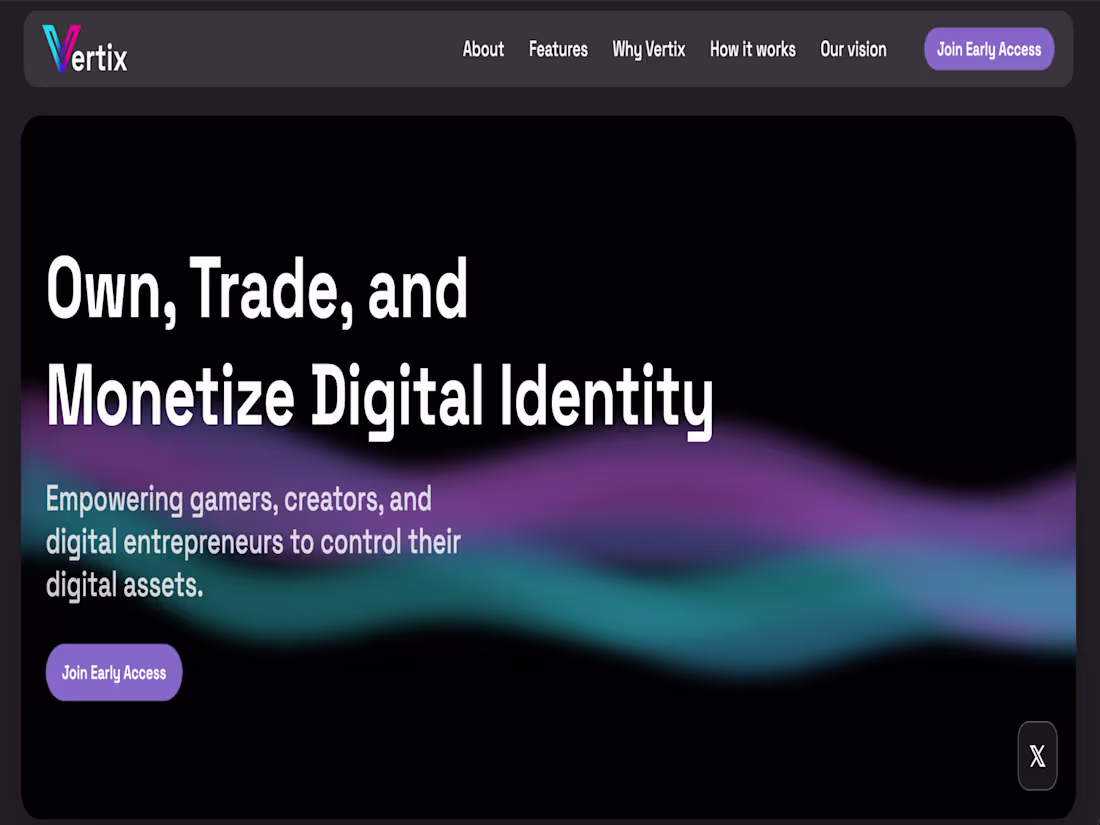 Cover image for Vertix: Decentralized Digital Asset Marketplace