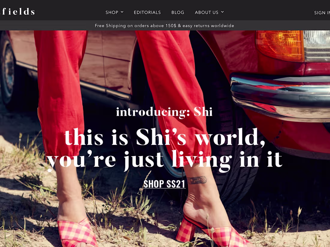 Cover image for SS21 Landing Page Copywriting | Unreal Fields