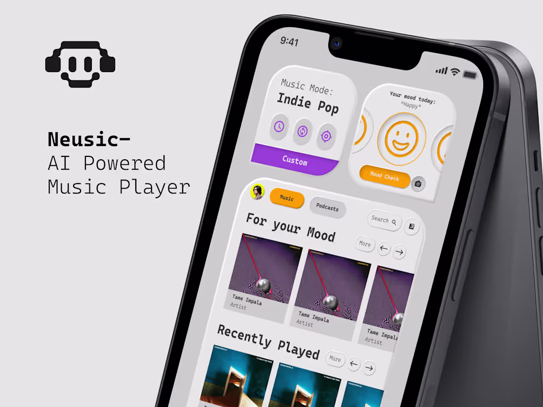 Cover image for NEUSIC-Ai Music Mobile App UI KIT