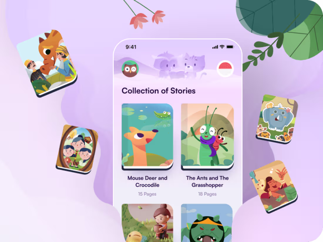 Cover image for Dongengin - Design & App Development for a Children's Book App