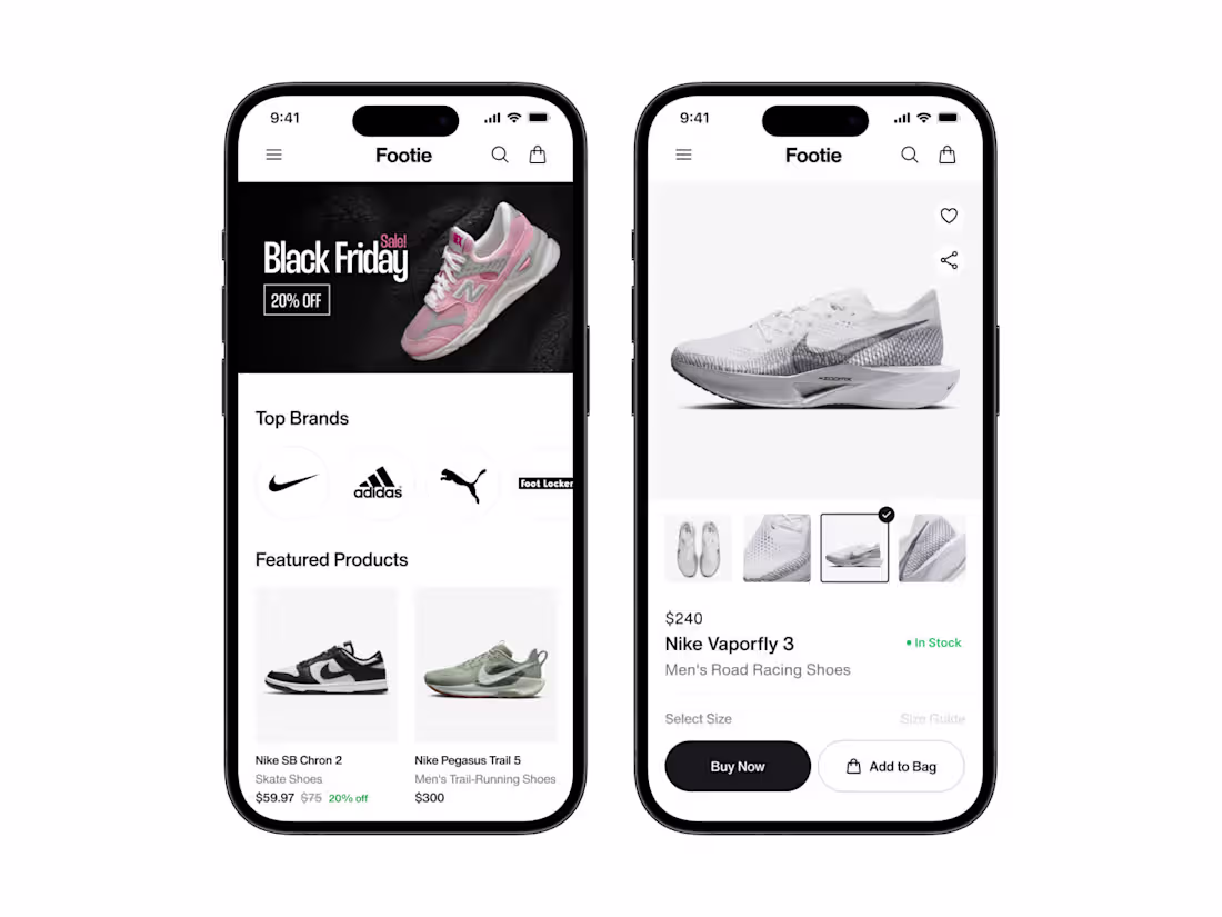 Cover image for Footie E-commerce App - UIUX Design