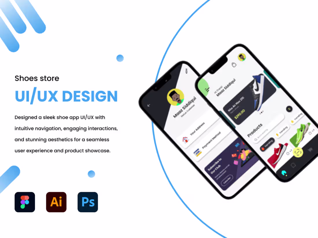Cover image for UI/UX design for shoe app