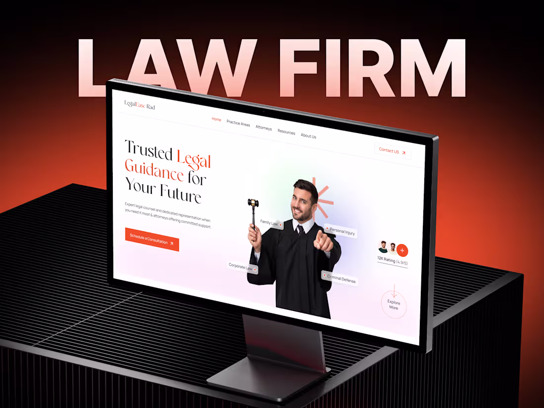 Cover image for Law Firm Website Design - UI & UX