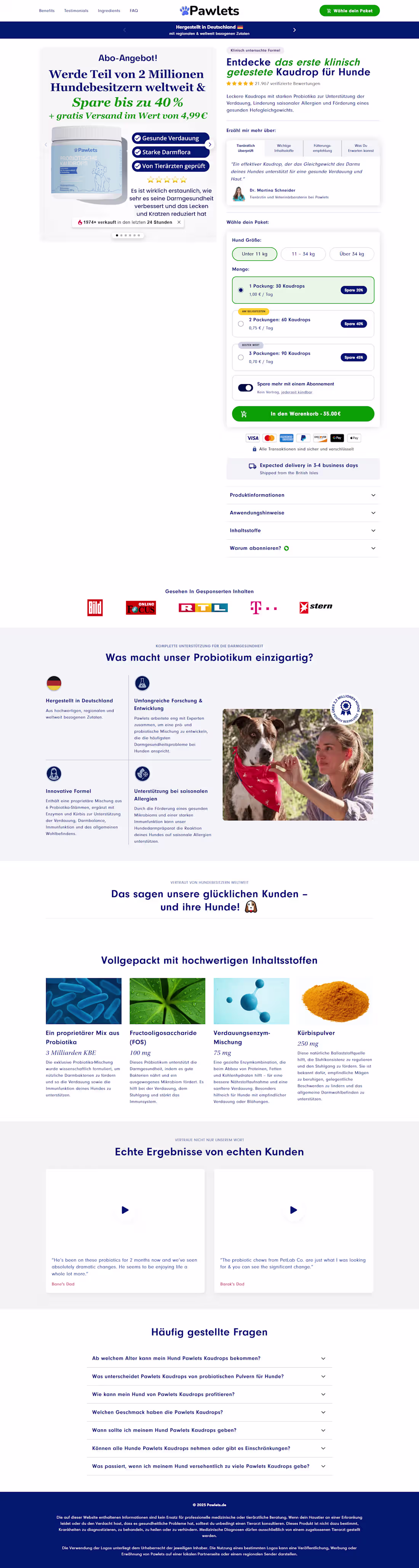 Cover image for Pet Product Page Design