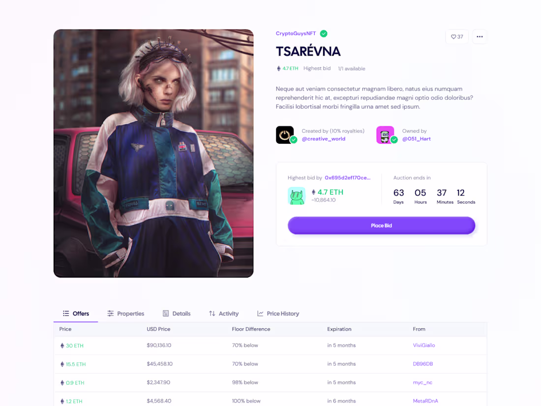 Cover image for Xhibiter NFT Marketplace Item Details