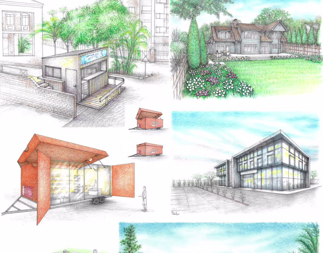 Cover image for Architecture/landscape illustration service