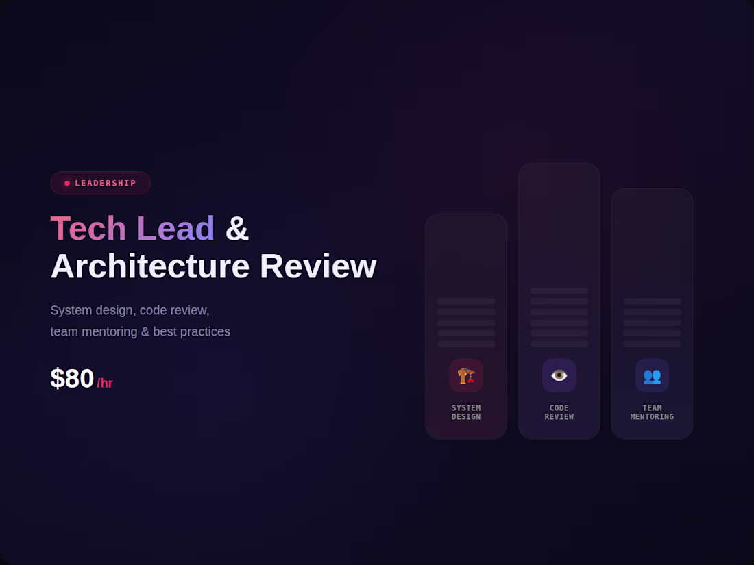Cover image for Tech Lead / Architecture Review