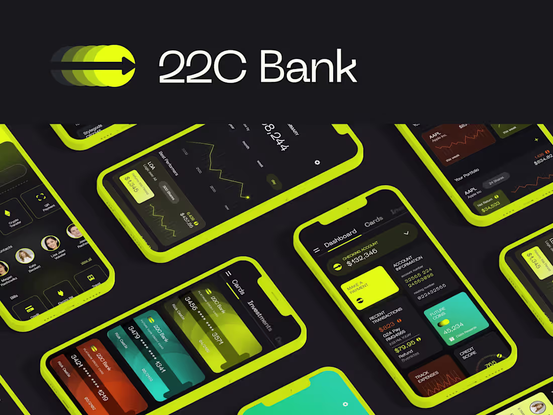 Cover image for 22C Bank App UI / UX