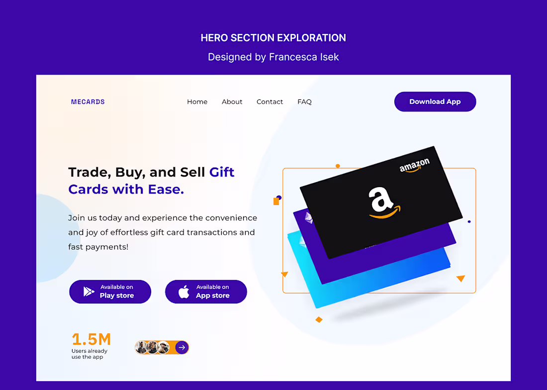 Cover image for Hero Section Exploration on Behance