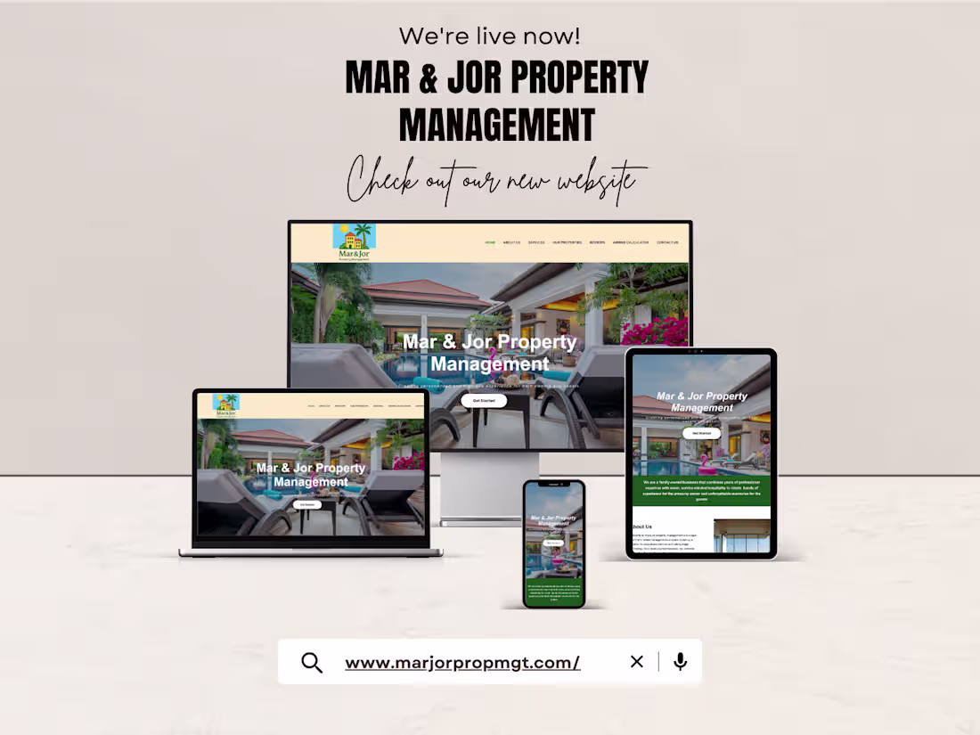 Cover image for WIx Studio Website Design For Mar & Jor Property Management