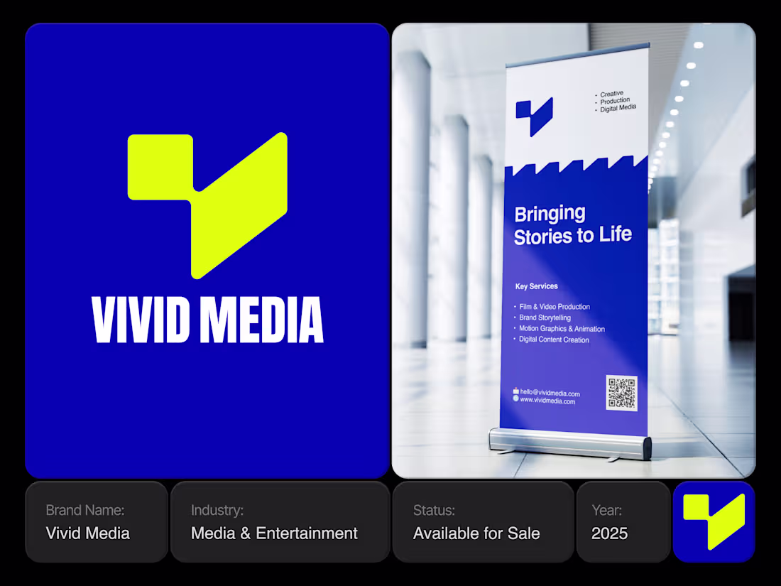 Cover image for Vivid Media – Media & Entertainment Logo Design Introducing ...