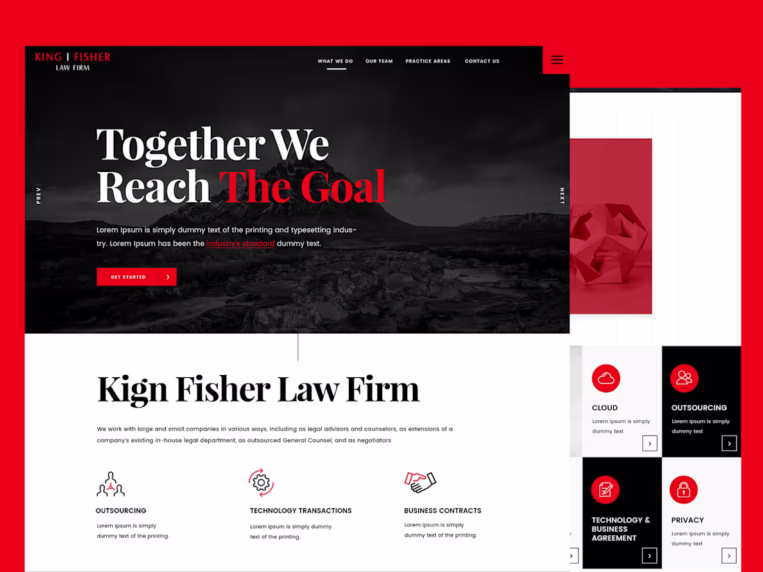 Cover image for Law firm landing page