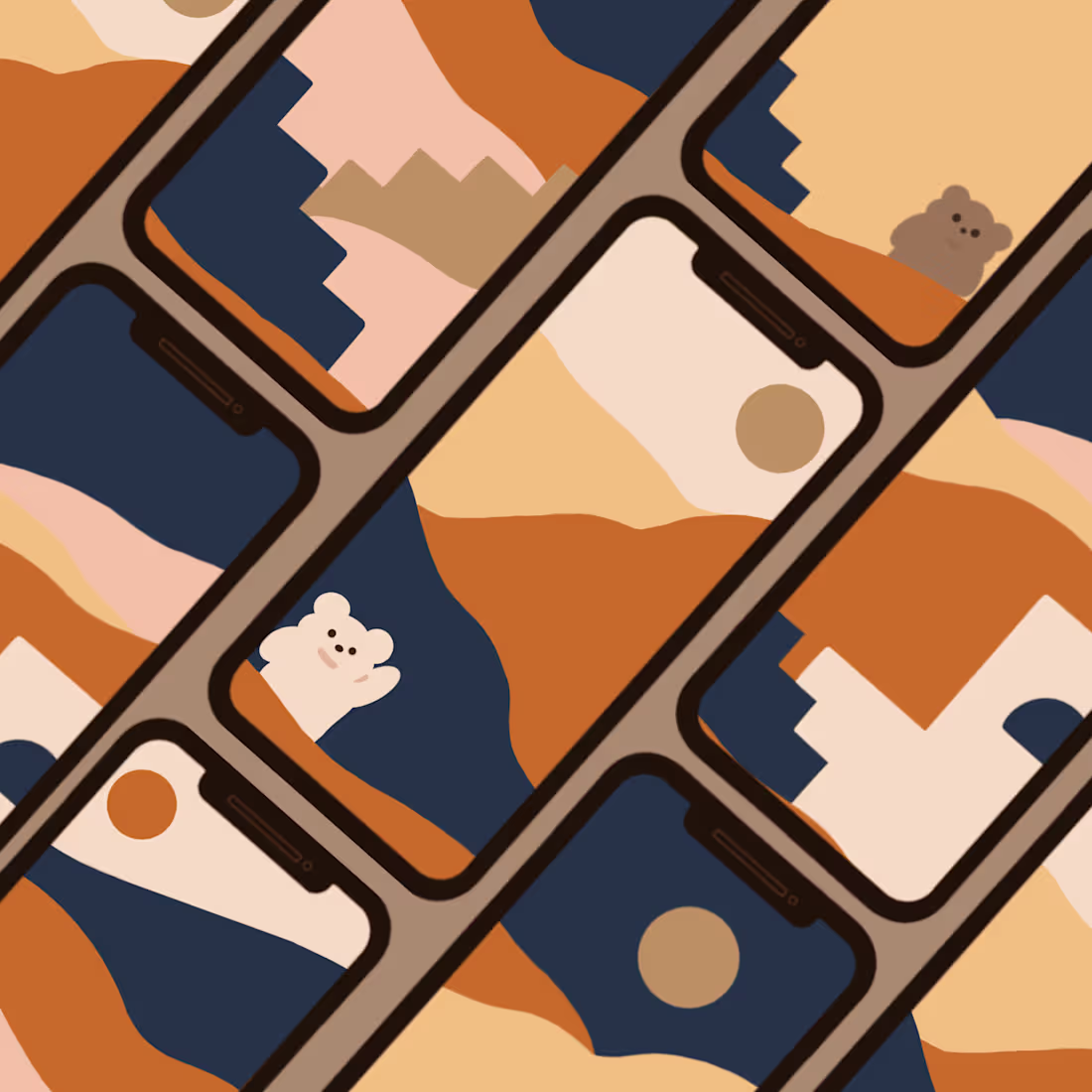 Cover image for Illustrated Phone Wallpaper For Brands