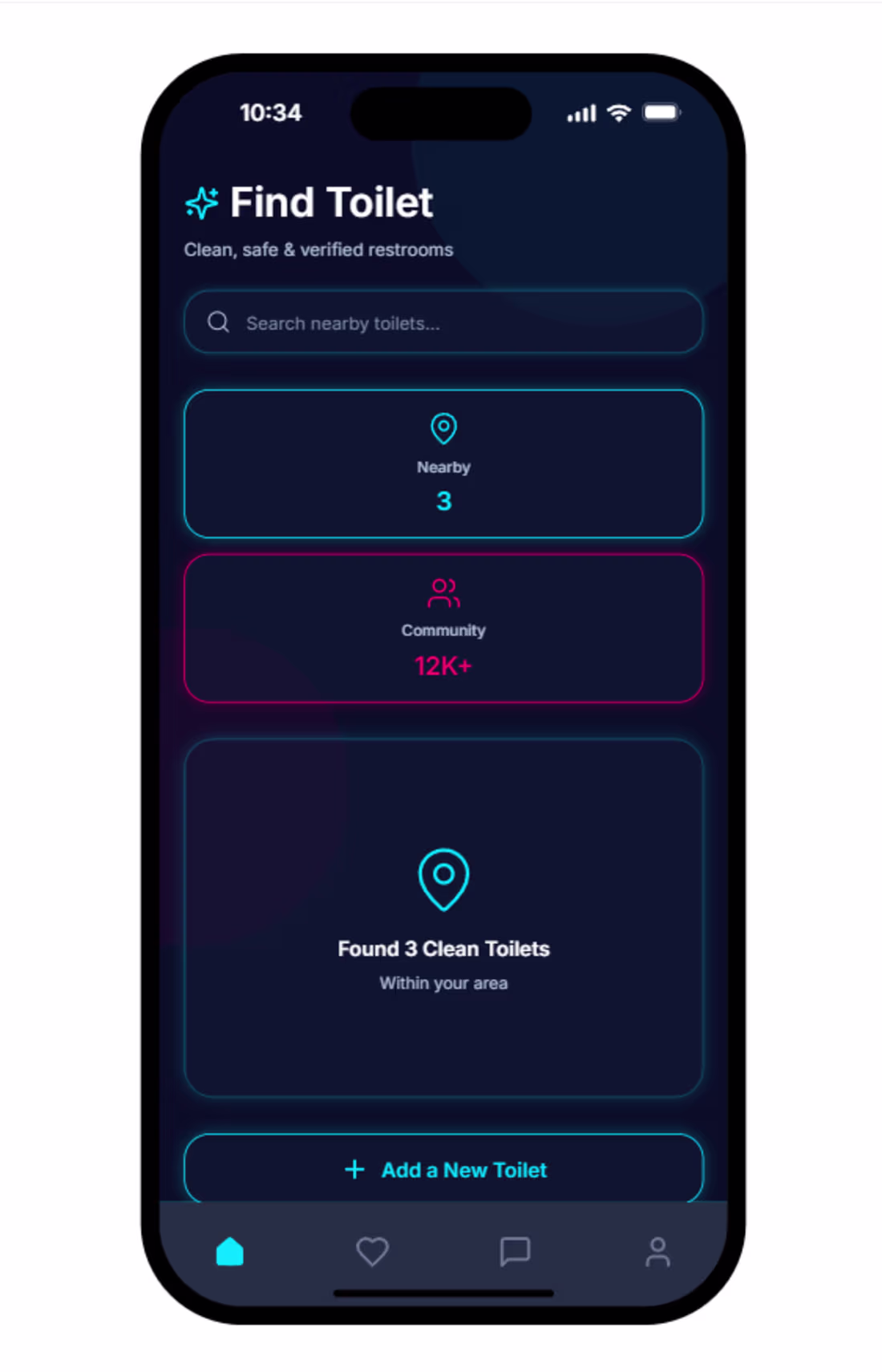 Cover image for Project Title: Toilet Finder 🚻 Description: Toilet Finder i...