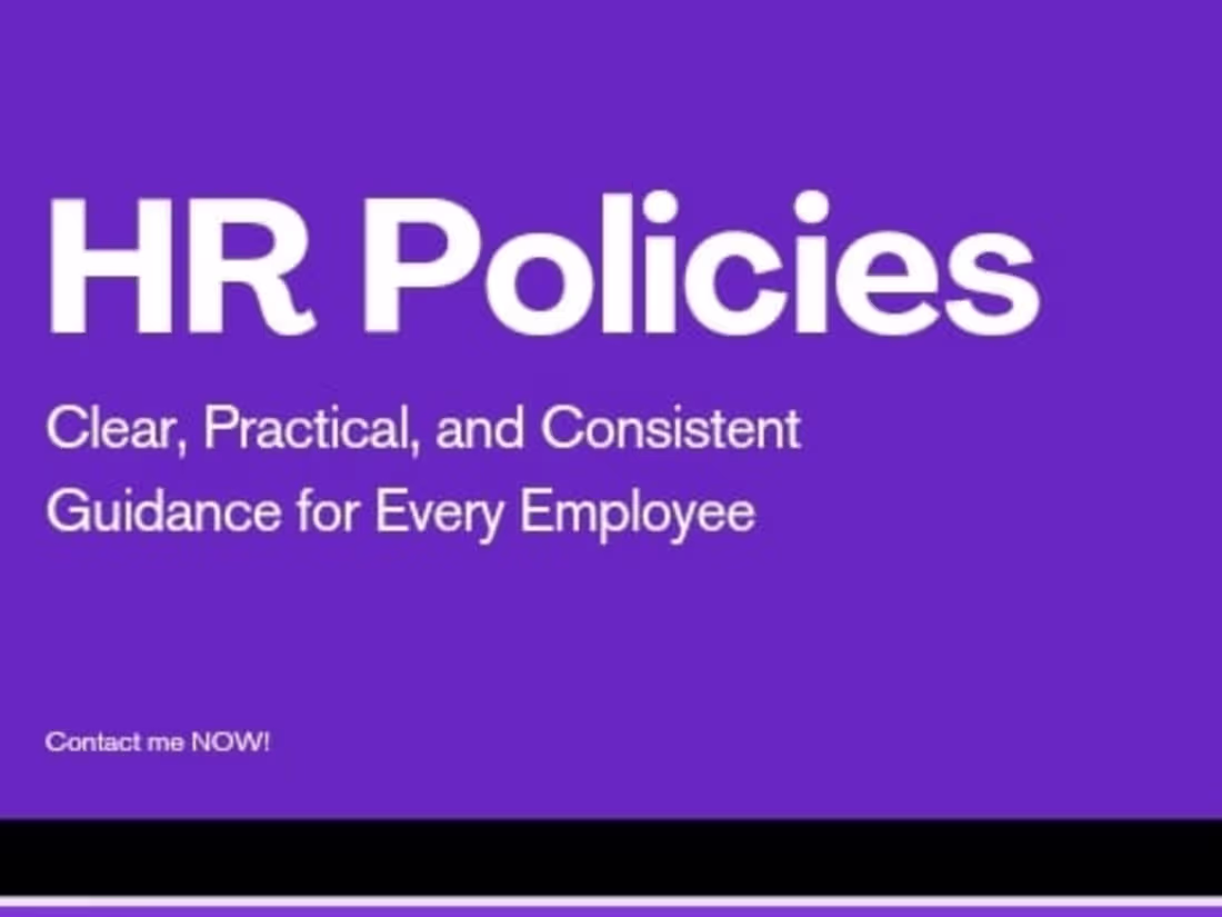 Cover image for Your HR policy and procedure manual services Expert/Specialist 