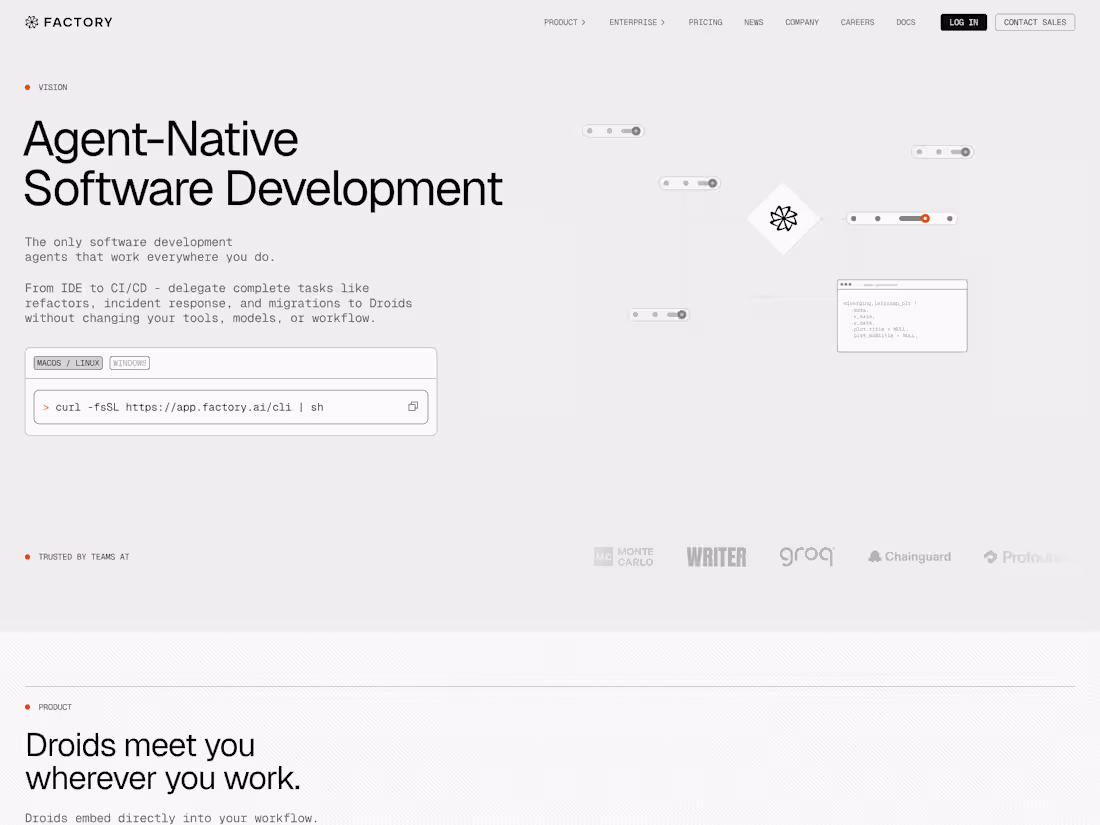 Cover image for Factory AI
From IDE to CI/CD