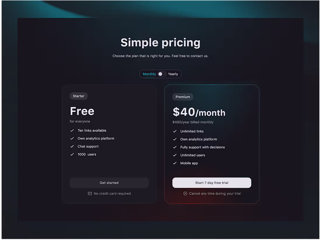 Cover image for ⬀ pricing by qartulad 