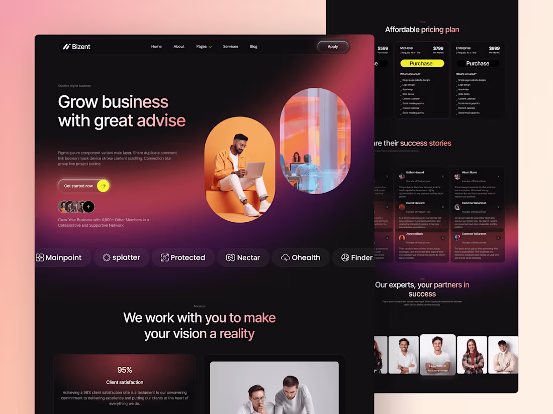 Cover image for Bizent Framer Template | Design & Development