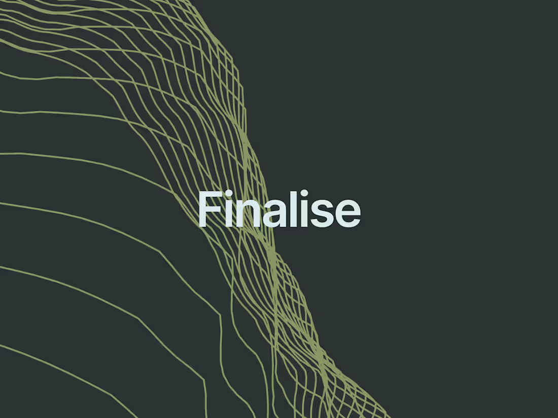 Cover image for Finalise