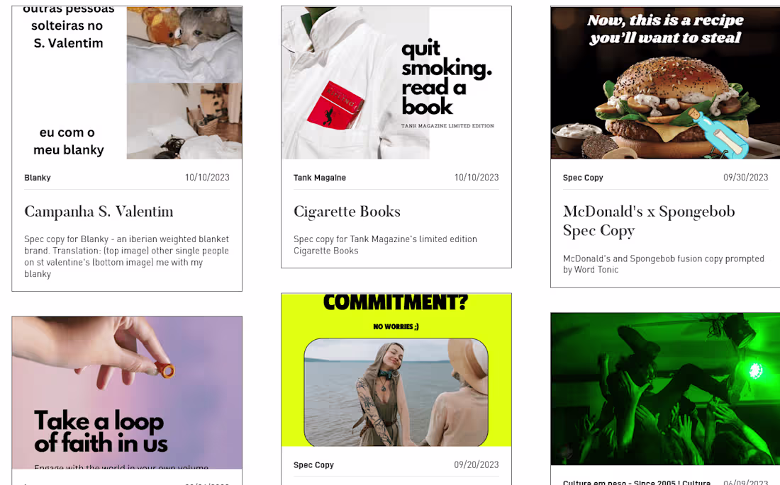 Cover image for 

Copy Writing Portfolio