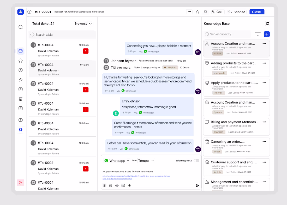 Cover image for I recently designed a modern and intuitive Customer Support ...