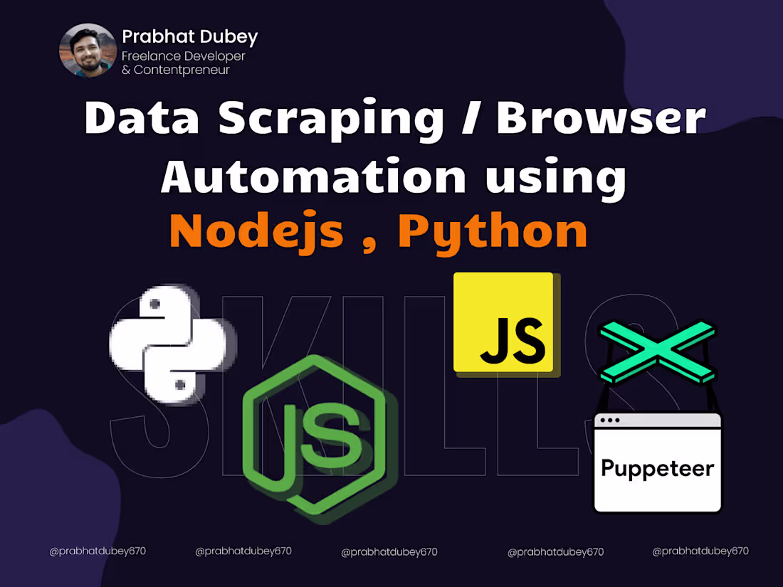 Cover image for Data Scraping using Nodejs / Python 