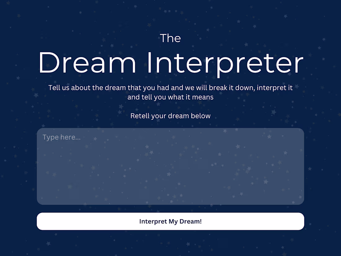 Cover image for Dream Interpreter